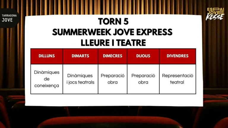 Torn 5 – Lleure i Teatre - Summerweek Jove Express