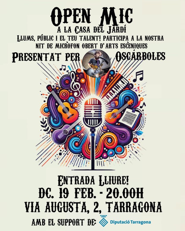 "Open Mic" a la Casa del Jardí amb Oscárboles