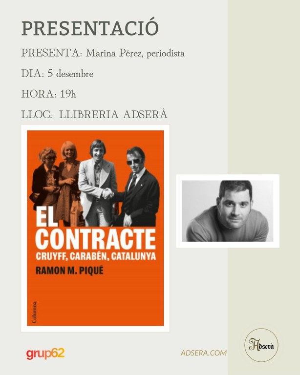 Presentació: 'El contracte, Cruyff, Caraben, Catalunya', de Ramon M. Piqué