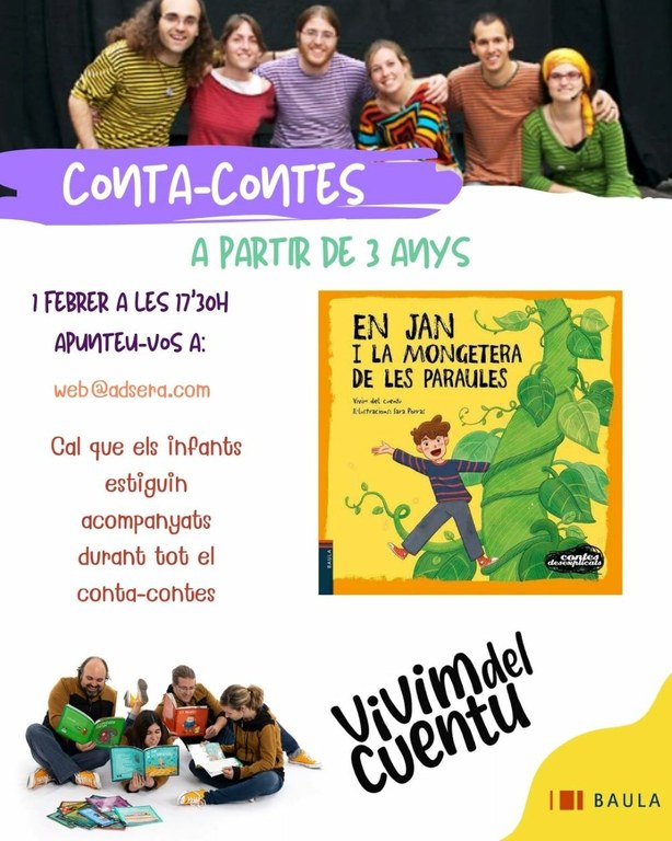 Conta-contes "En Jan i la mongetera de les paraules"