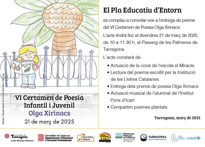 VI Certamen de poesia infantil i juvenil Olga Xirinacs