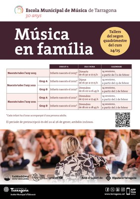 Preinscripcions als tallers de Música en família