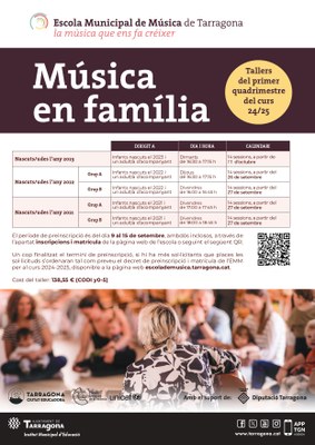 S'activen els tallers de Música en Família