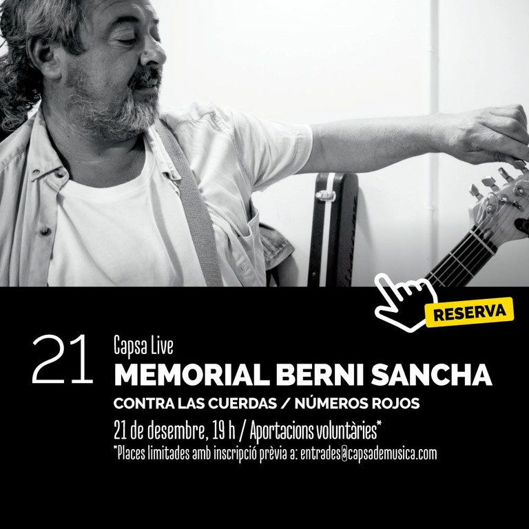 CAPSA Live Memorial Berni Sancha (contra las cuerdas / números rojos)