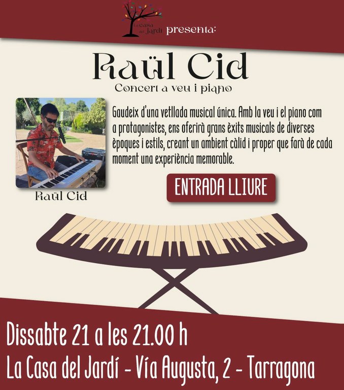 Raül Cid en concert a la Casa del Jardí