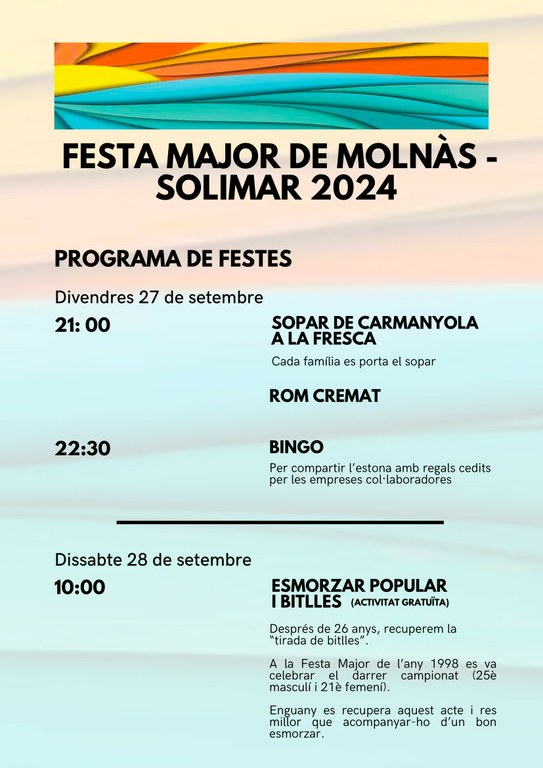 Festa major de Molnàs-Solimar '24