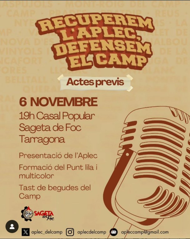 Recuperem l'Aplec, defensem el Camp