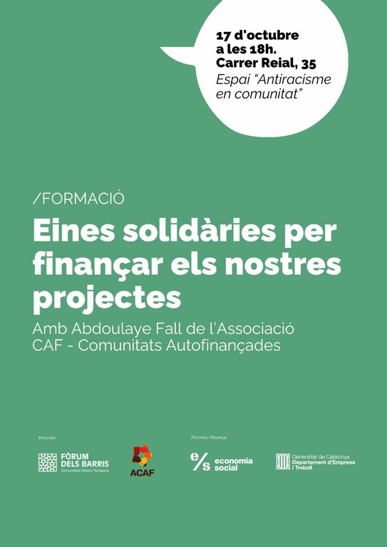 Eines solidàries per finançar els nostres projectes