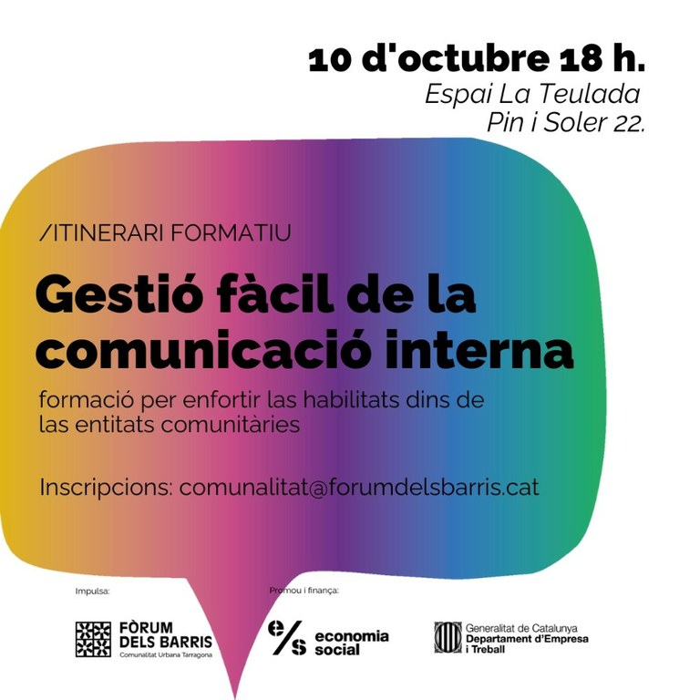 Itinerari Formatiu: Gestó fàcil de la Comunicació Interna