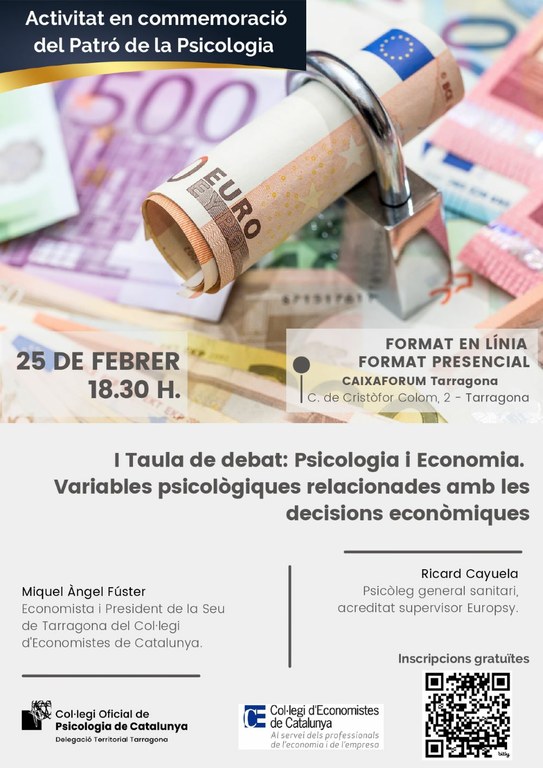 I Taula de debat: Psicologia i Economia