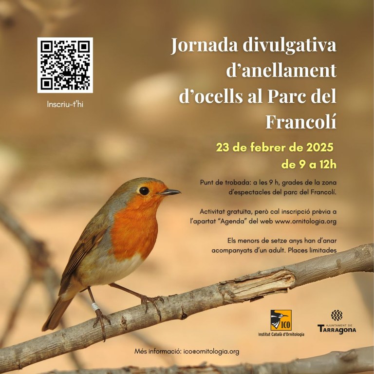 Jornada divulgativa d'Anellament d'Ocells al Parc Francolí