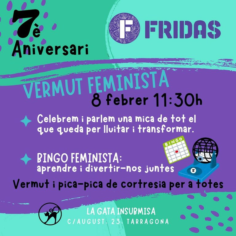 Vermut 7è aniversari del Col·lectiu feminista Fridas